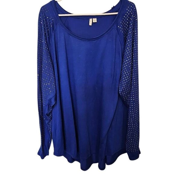 Cato 26/28 Royal Blue Bling Long Sleeves Pullover - Picture 2 of 6
